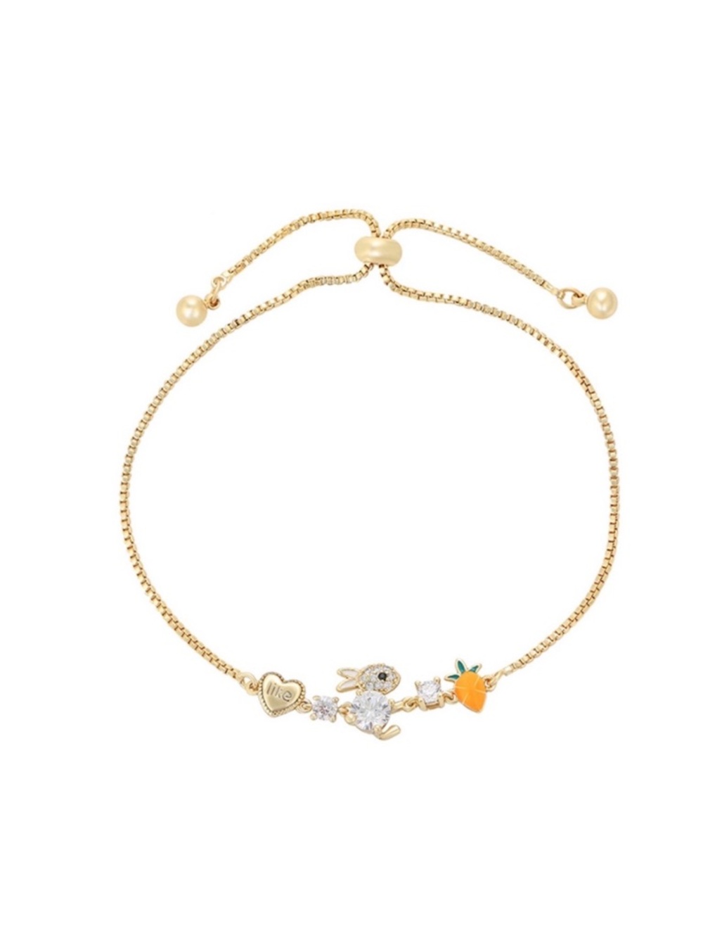 Adjustable Easter Rabbit Bracelet | 14k Gold Plated  Jewelry